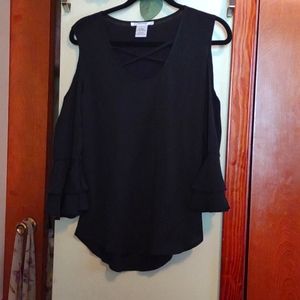 Massey's cold shoulder black top.
